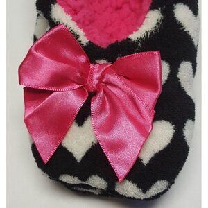 Kid's Sherpa Lined with Hearts and Pink Bow  Size 11-12 New with Tag